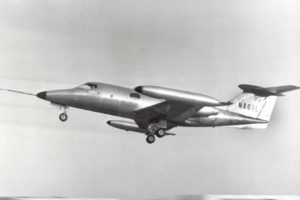 Primer prototipo del Learjet 23. Se perdió en un accidante en una toma sin tren durante una prueba.