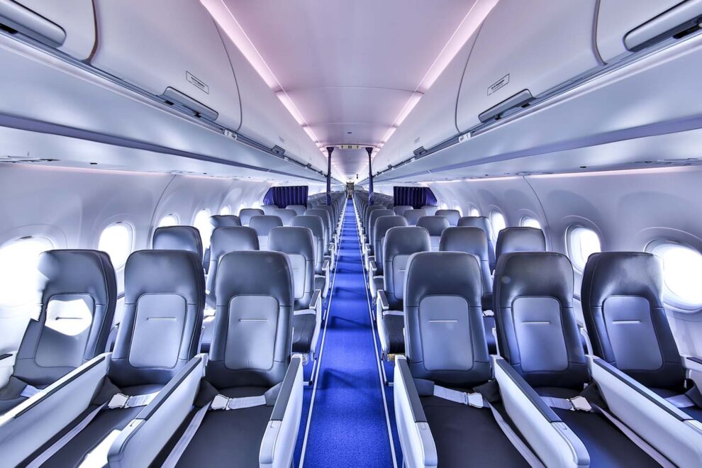 La cabina Airspace del nuevo Airbus A321neo de Lufthansa.