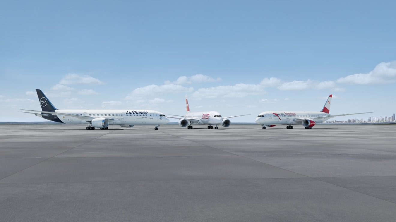 Los Boeing 787 serán repartidos entre Lufthansa, Swiss y Austrian, según desvela esta imagen publicada por el grupo Lufthansa.