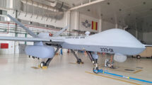 El primero de los cuatro MQ-9 del Ala 23 con el pod SOAR.