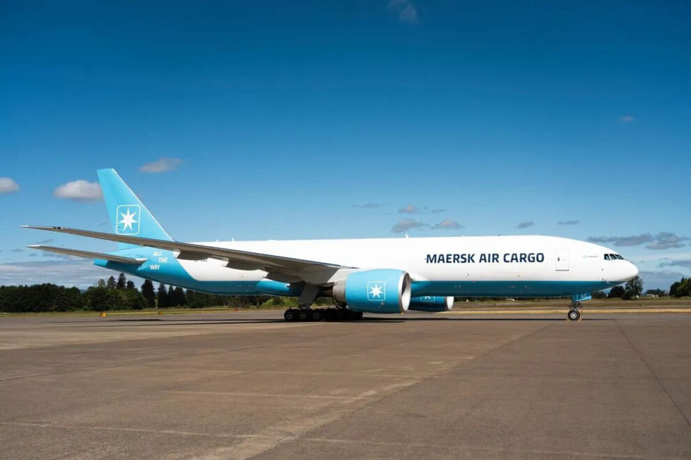 Entre las entregas de Boeing en julio de 2024, el primer B-777F para Maersk Air.