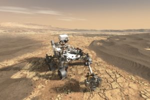 La msiión Mars 2020 incluye un rover que se espera funcione durante al menos un año marciano en el cráter Jezero.