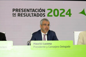 Maurici Lucena durante la presentación de resultadosde Aena en 2024.