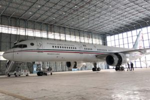 El Boeing 757 de Presidencia de México fue sustituido por un B-787 y retirado en 2016.