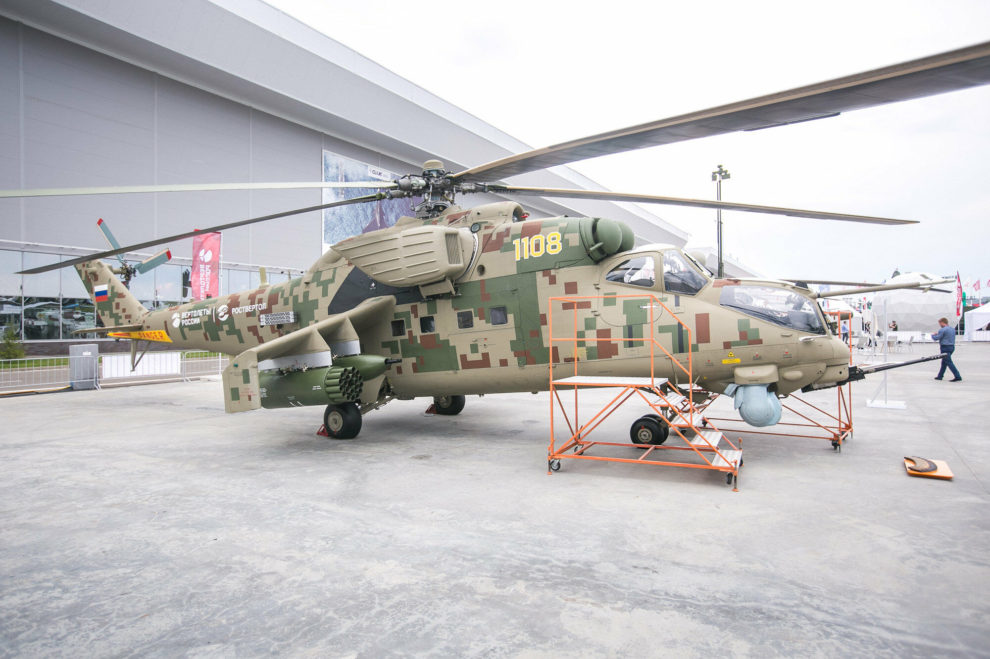 Mi-35P presentado en Army 2018.