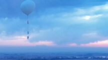 Imagen del ministerio de Defensa británcio de uno de los globos usados en las pruebas.