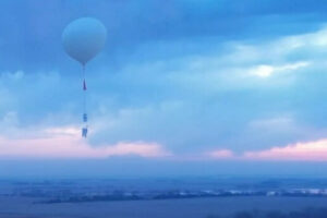 Imagen del ministerio de Defensa británcio de uno de los globos usados en las pruebas.