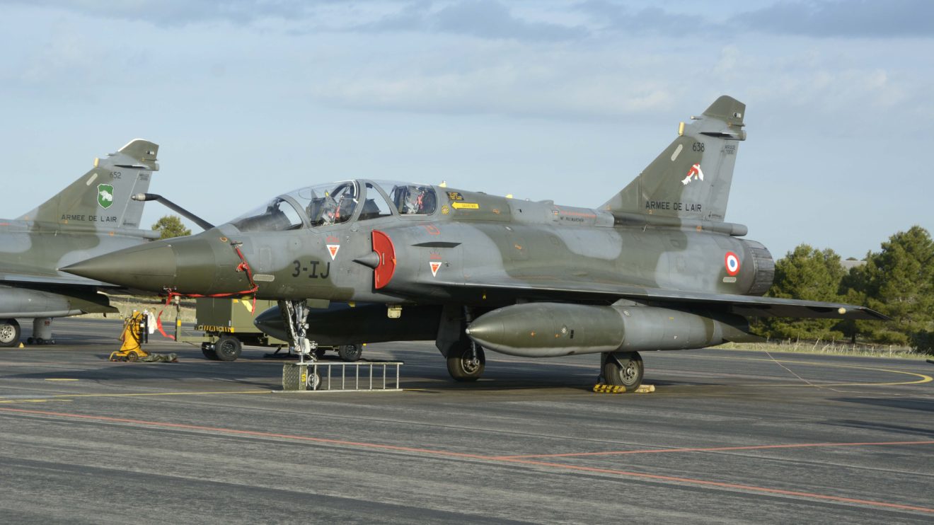 El Escuadrón EC 1/3 Navarre desplazó este Mirage 2000D 638/3-IJ como parte del equipo de demostración.