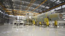 Hangar de montaje de los aviones de la familia A320 de Airbus en Mobile.