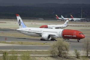 Aviones de Norwegian en madrid.