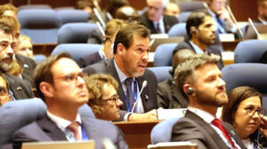 Óscar Puente durante su intervención en la 42 Asamblea general de OACI.