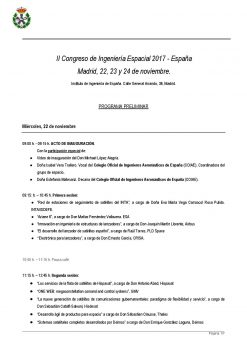 Programa del II Congreso de Ingeniería Espacial Página 1