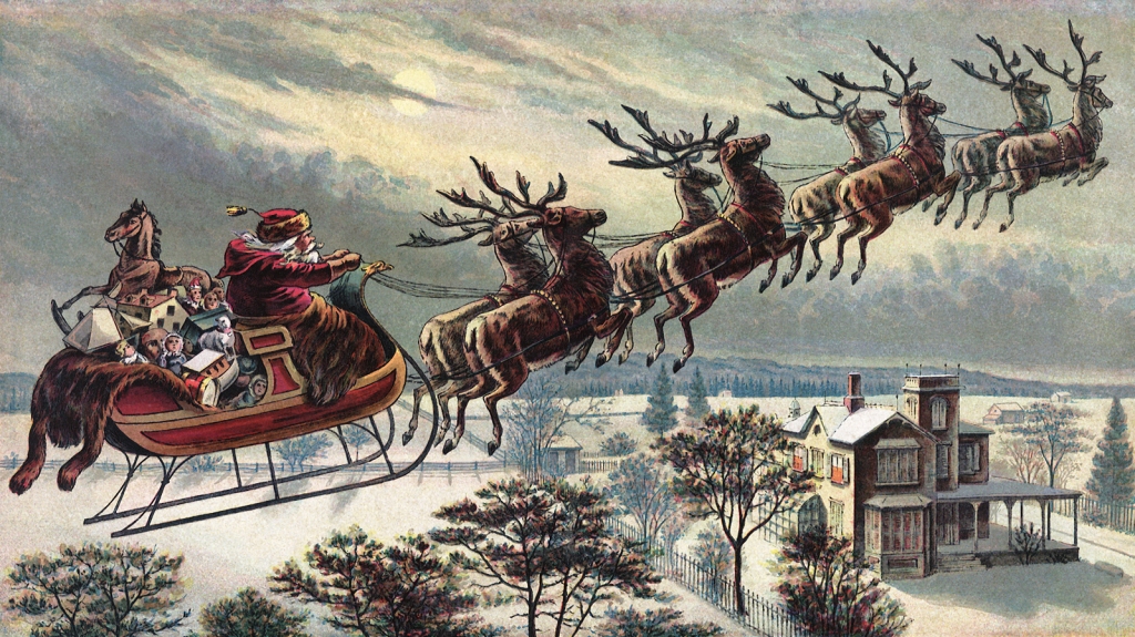 Papá Noel daña su trineo en un despegue pero logra cumplir con los regalos  - Fly News