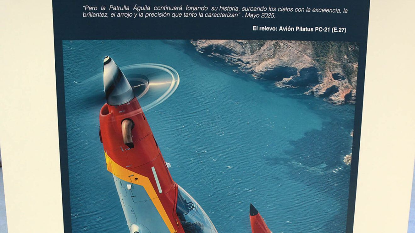 Palabras de Felipe VI dedicadas a la Patrulla Águila, y el anuncio del próximo avión.