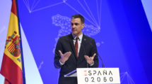 El presidente del Gobierno español, Pedro Sánchez, durante su presentación del Plan España 2050.