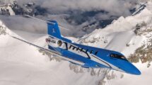 Pilatus PC-24 sobre los Alpes.