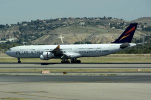 Avión Airbus A340-300 de Plus Ultra