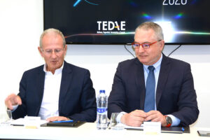 Jorge Potti (izquierda) y Juan Carlos Cortés en la presentación del Congreso del Espacio.