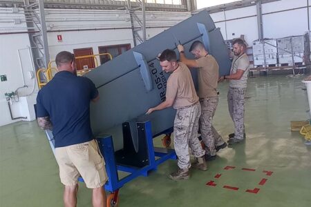 La deriva del NR.05-04 lista para el transporte.