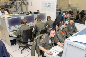 Un momento de las pruebas de las nuevas capacidades de los E-3 AWACS de la OTAN.
