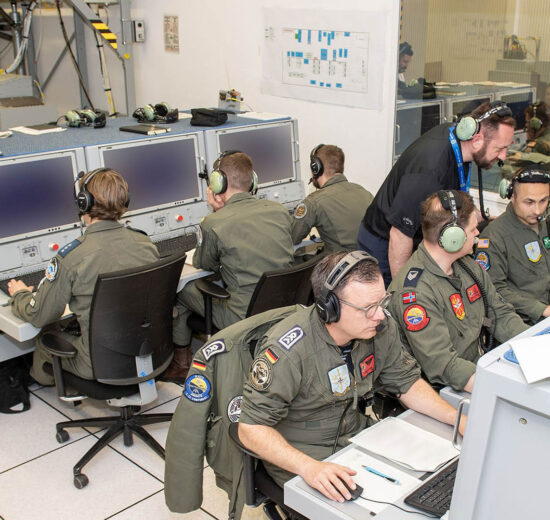 Un momento de las pruebas de las nuevas capacidades de los E-3 AWACS de la OTAN.