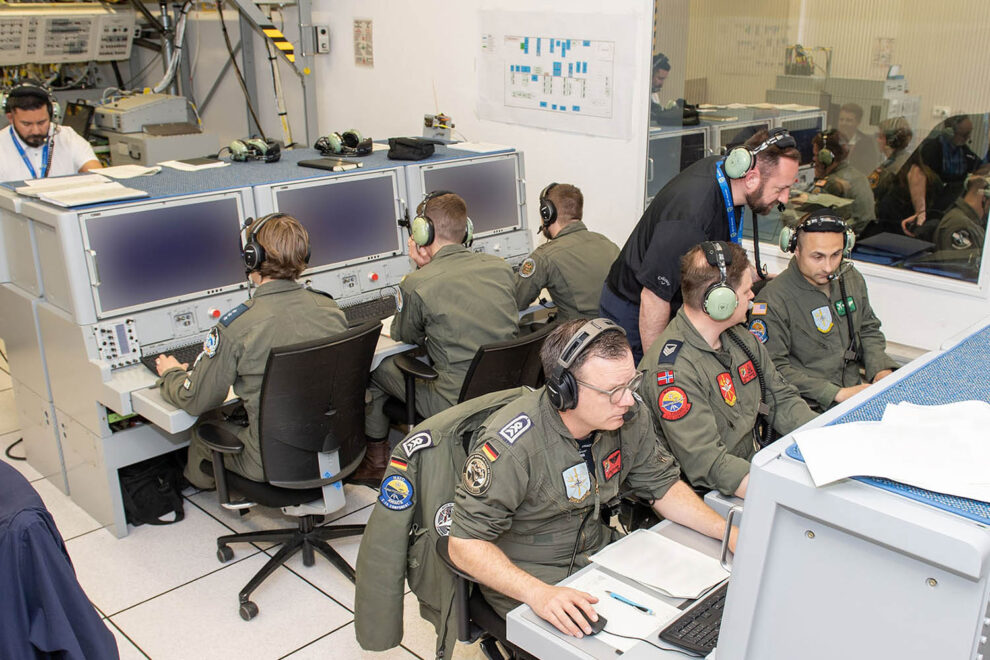 Un momento de las pruebas de las nuevas capacidades de los E-3 AWACS de la OTAN.
