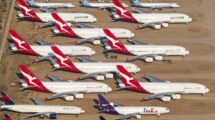 Ocho de los Airbus A380 de Qantas a la espera de mejores tiempos,