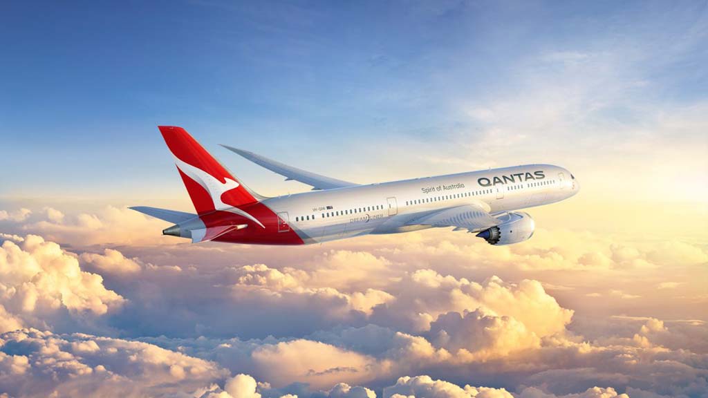 Ilustración del nuevo Boeing 787de Qantas.