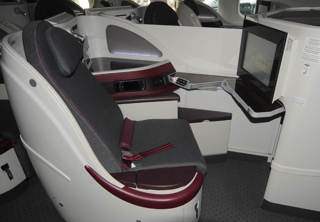 Qatar Airways estrenó nuevos asientos de business con la llegada de sus Boeing 787.