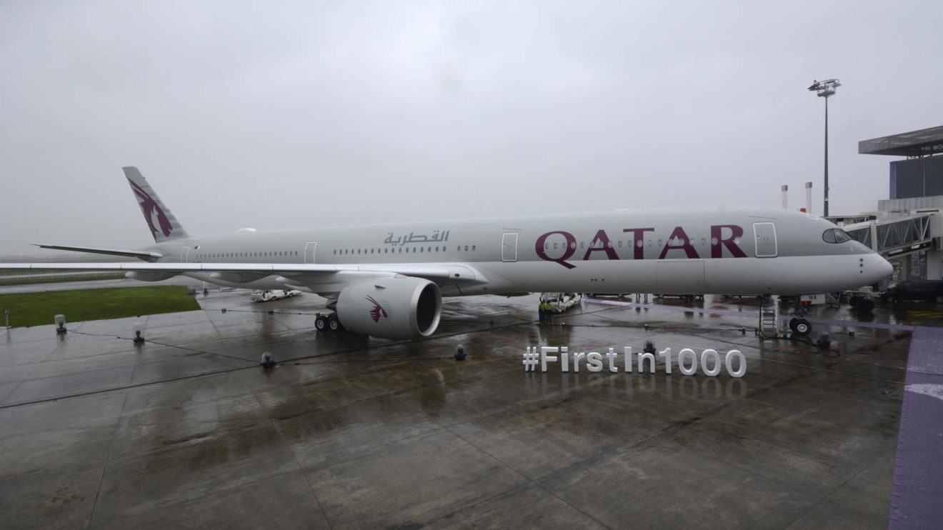 Qatar Airways es el primer usuario del A350-1000 como lo fue del A350-900 en 2014.º