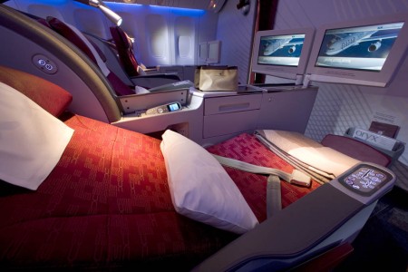Asientos de clase business de Qatar Airways en el Boeing 777-300ER