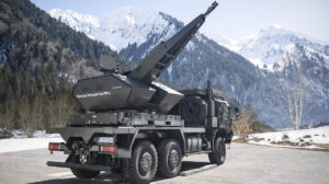 Sistema de defensa aérea Rheinmetall Skynex.