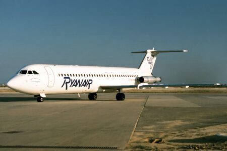Ryanair comenzó a volar a España en 1987 con sus BAC-1-11.