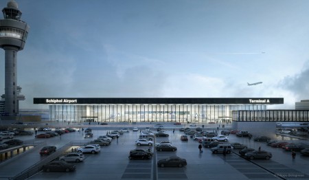 Ineco y Estudio Lamela se adjudican el diseño de la nueva Terminal A del aeropuerto de Schiphol, en Ámsterdam.