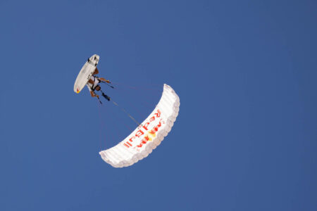 Álvarez durante el descenso.