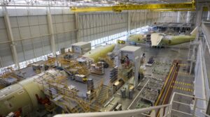 Cadena de montaje del Airbus A400M en Sevilla.