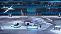 Propuesta de Siemens de cómo pdría ser una futura factoría aeronáutica digital.