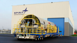 Secciónn del fuselaje del Airbus A350 producida por Spirit Aerosystems.