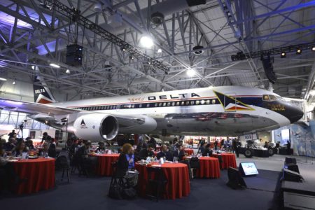 Spirit of Delta, el Boeing 767 que Delta dedicó a sus empelados y que se conserva en el museo de la aerolínea.
