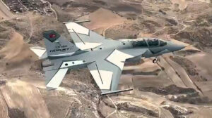 El segundo prototipo del TAI Hurjet en vuelo.