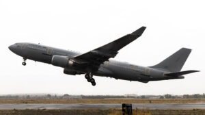 Despegue de Getafe del segundo Airbus A330 MRTT del Ejército del Aire y del Espacio en su vuelo de entrega.