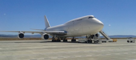 Boeing 747-412BCF en Teruel.