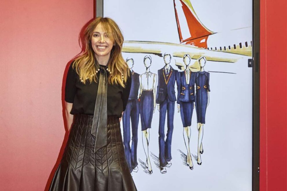 Teresa Helbig en 2018 cuando se anunció que había sido elegida para diseñar los nuevos uniformes de Iberia.