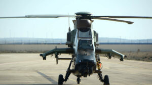 Tigre de FAMET en las instalaciones de Airbus Helicopters en Albacete durante una revisión.