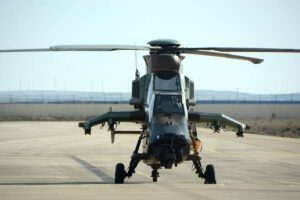 Tigre de FAMET en las instalaciones de Airbus Helicopters en Albacete durante una revisión.