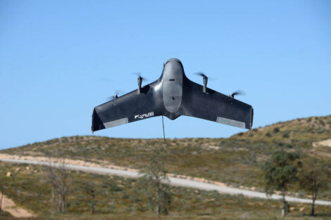 Uno de los UAV usado como "ojos" para los UGV durante las evaluaciones.