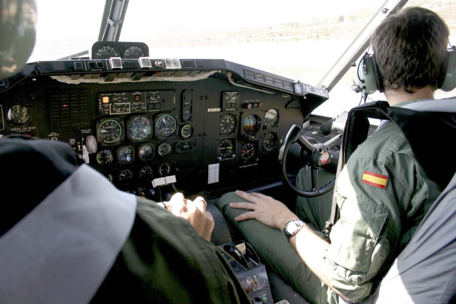 Cockpit de los CL-215T.