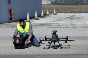 Ensayo de entrega de medicamentos con drones del proyecto U-ELCOME.