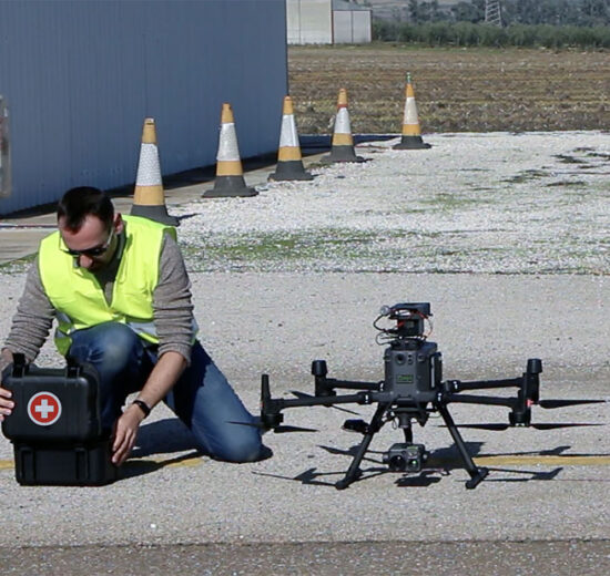 Ensayo de entrega de medicamentos con drones del proyecto U-ELCOME.