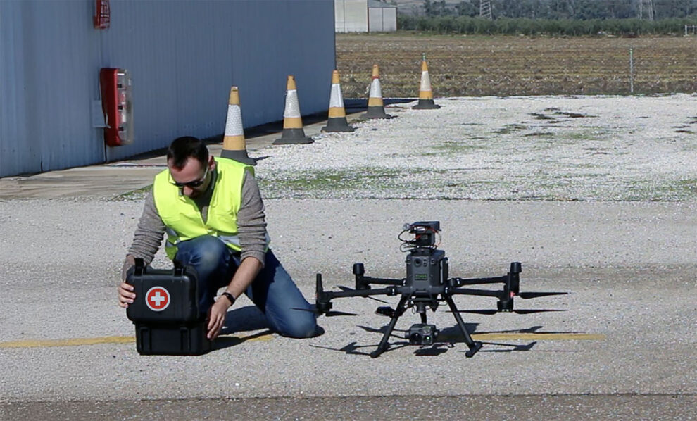 Ensayo de entrega de medicamentos con drones del proyecto U-ELCOME.